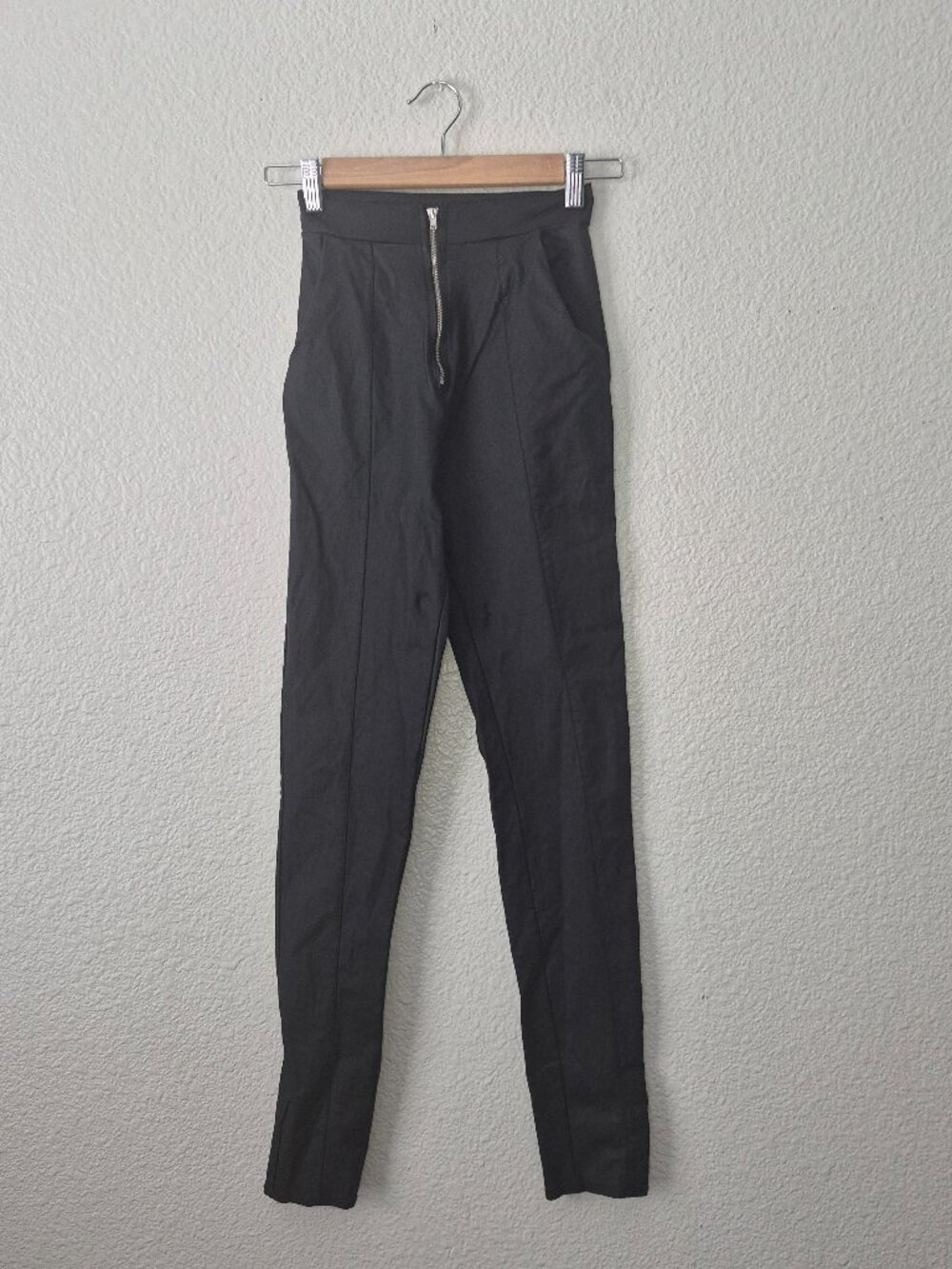 Windsor Faux Leather Skinny Pants Womens Small Black High Rise Zip